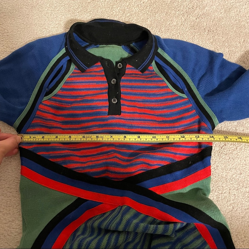 Missoni Blue Green Red Striped Midi Dress - Picture 6 of 7